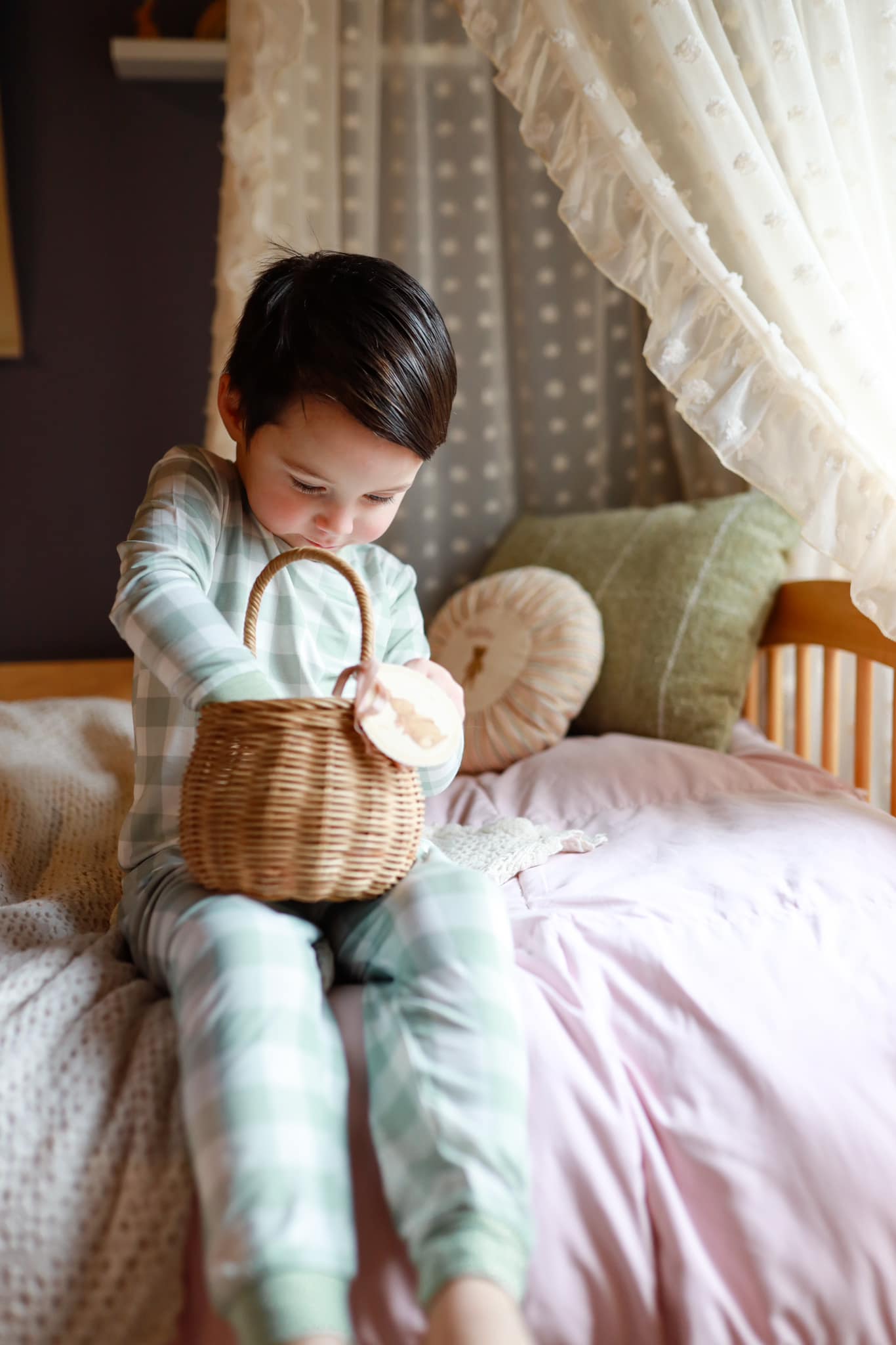 Sage Gingham 2pc Bamboo Pajamas