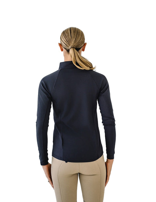Quarter-Zip Long Sleeve Sunshirt - Black