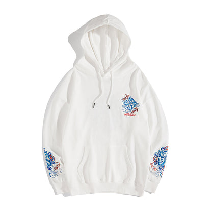 KH9201 Fish Art Embroidery Hoodie