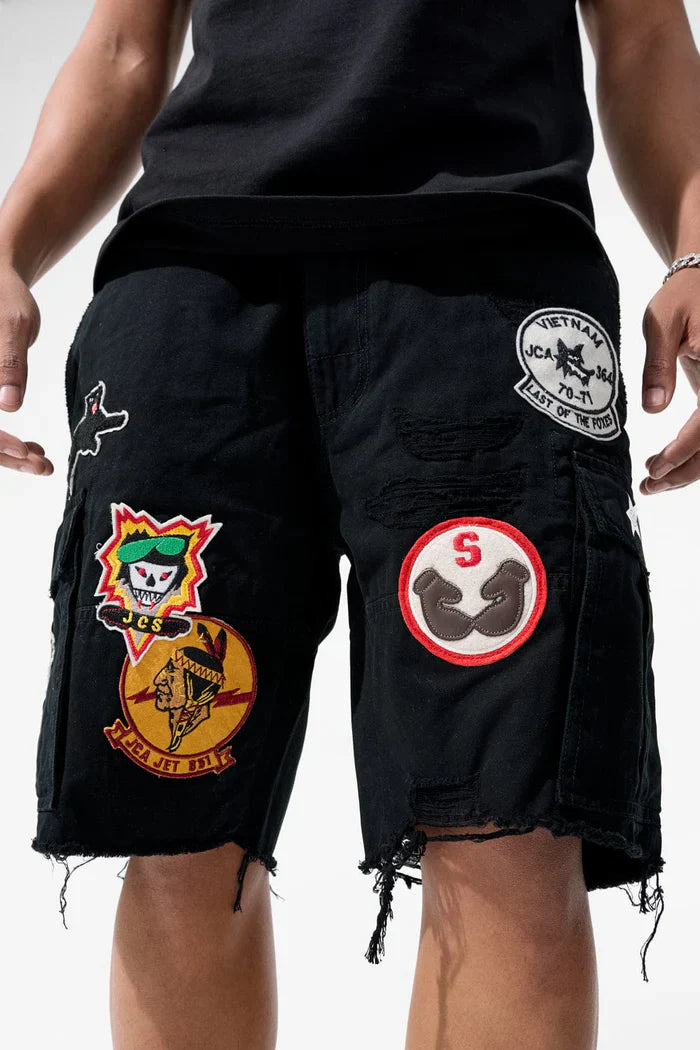 Jordan Craig War Angel Cargo Shorts - Black