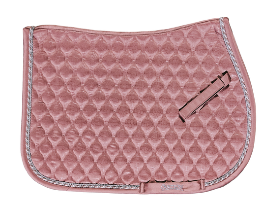 Embossed Leopard Satin All-Purpose Saddle Pad - Muted Clay