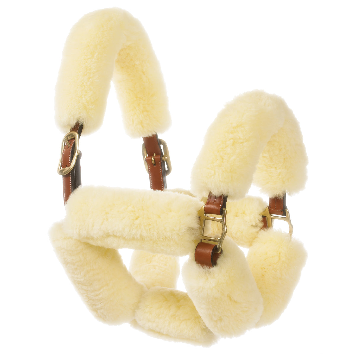 Europa Sheepskin 9-Piece Halter Set - Cream