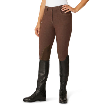 Women's SoftFlex Suede Knee Patch Breech - Neutral Beige
