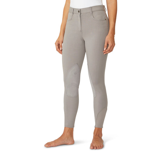 Women's SoftFlex Suede Knee Patch Breech - Grey
