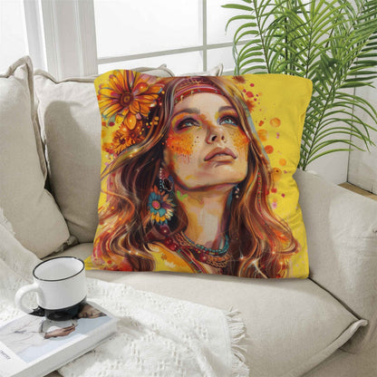 Retro Girl Pillow Case Made in America