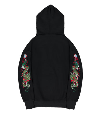 KH9005 Green Dragon Embroidery Hoodie