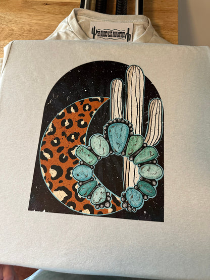 Leopard Moon w/ Cactus Tee