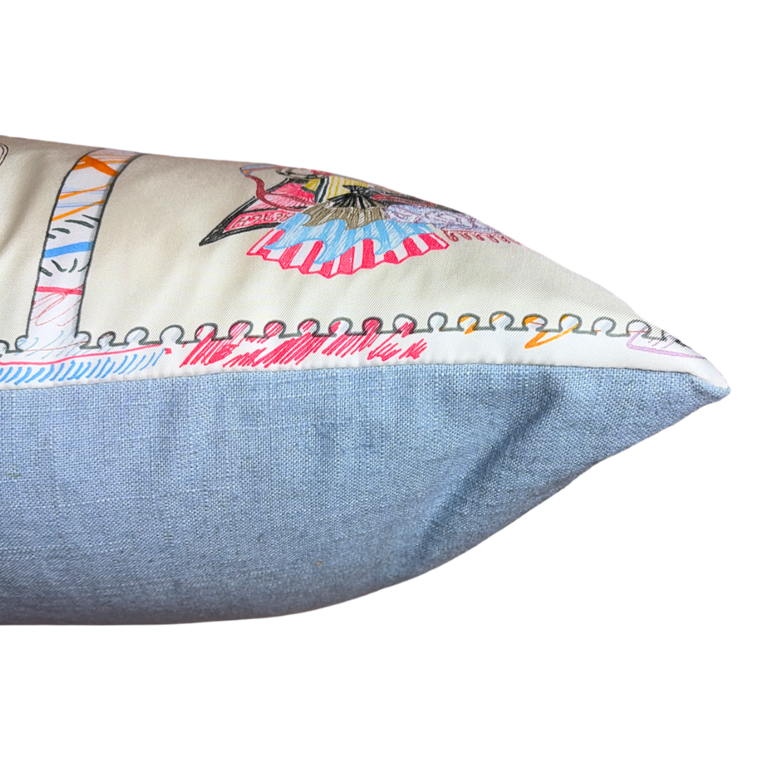 Chevaloscope Vintage Silk Scarf Pillows