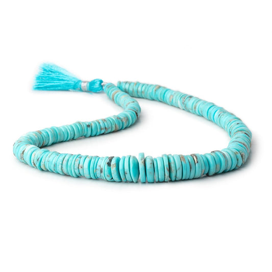 6-11mm Sleeping Beauty Turquoise Plain Heishi Beads 15 inch 200 pieces