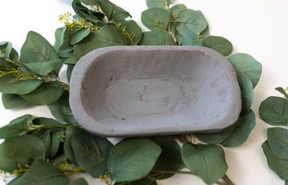 Rustic Hand-Carved Wooden Dough Bowl – Decorative Farmhouse Centerpiece