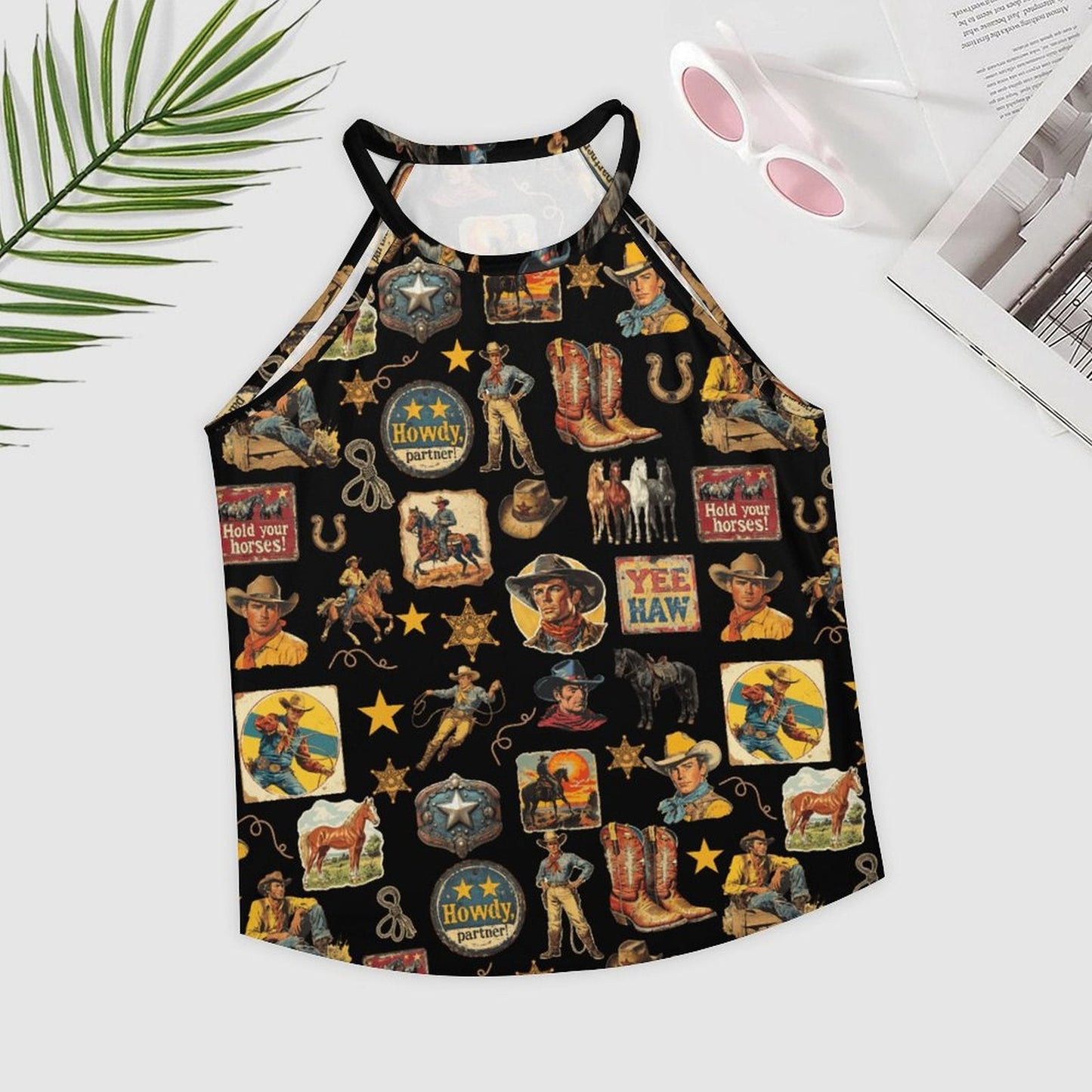 Baha Ranch Vintage Cowboy Collage Tank Top old one