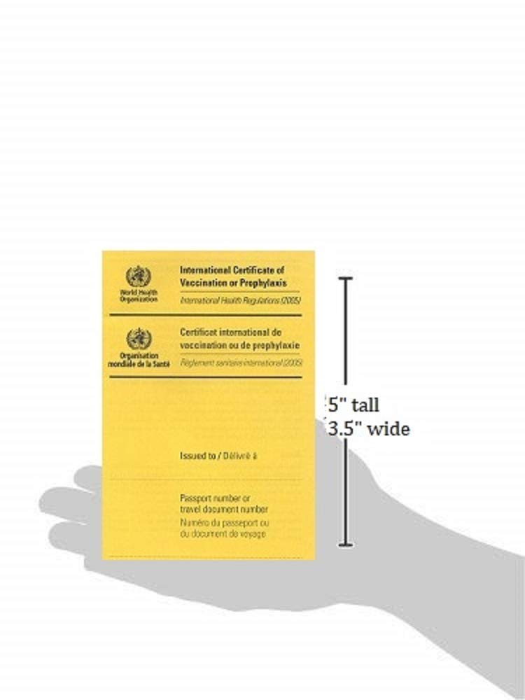 International Certificate of Vaccination with Vinyl Document