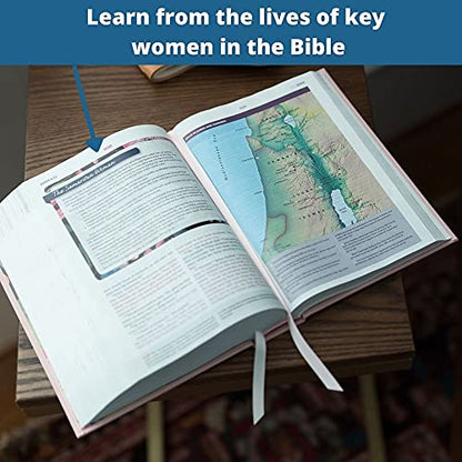NIV, The Woman's Study Bible, Cloth over Board, Blue Floral,