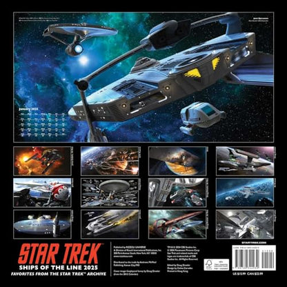 Star Trek Ships of the Line 2025 Wall Calendar by CBS