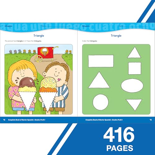 Complete Book of Starter Spanish Workbook for Kids, PreK-Gra