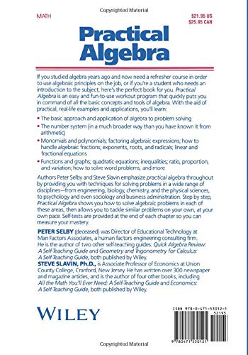 Practical Algebra: A Self-Teaching Guide, Second Edition by