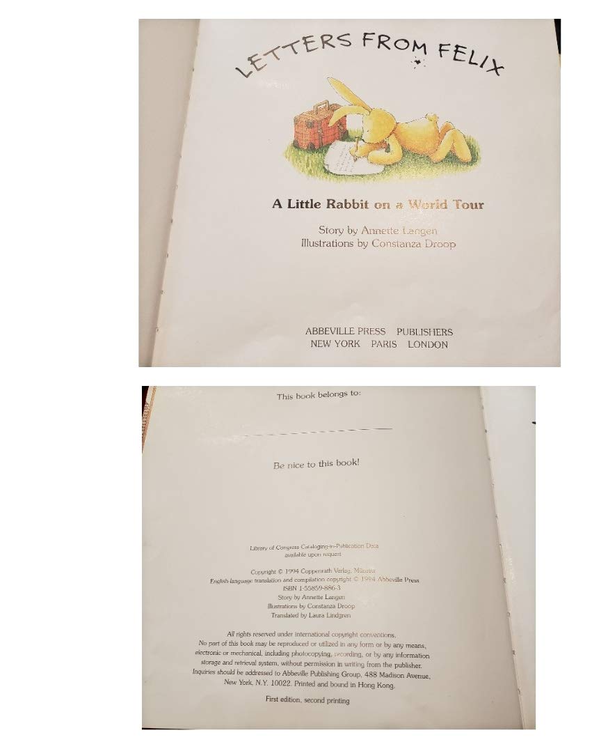 Letters from Felix: A Little Rabbit on a World Tour by Lange
