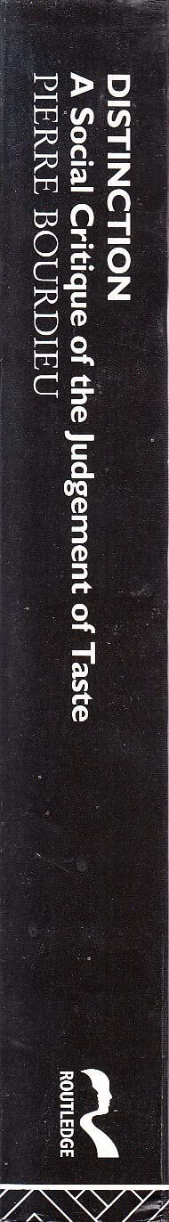Distinction by Bourdieu, Pierre