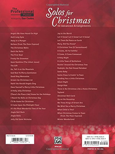 The Professional Pianist -- Solos for Christmas: 50 Advanced