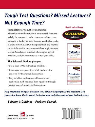 Schaum's Outline of Mathematical Methods for Business and Ec