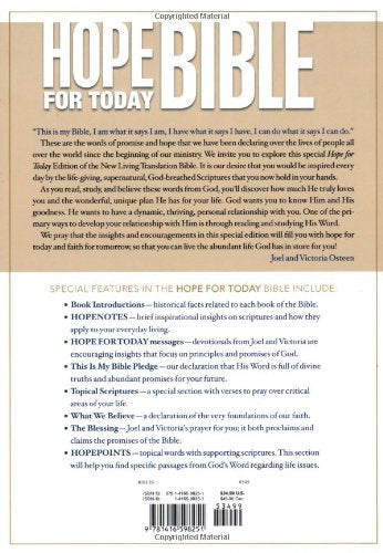 Hope for Today Bible by Osteen, Joel