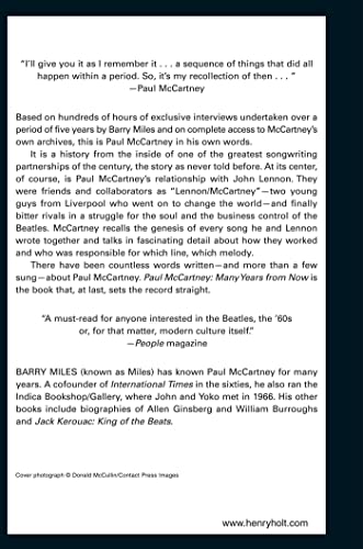 Paul McCartney: Many Years From Now by Miles, Barry