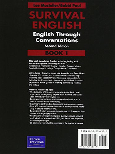 Survival English: English Through Conversations, Book 1, Sec