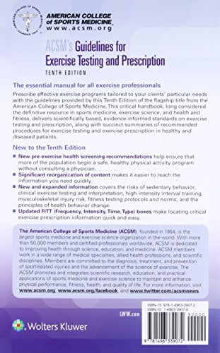 ACSM's Guidelines for Exercise Testing and Prescription (Ame