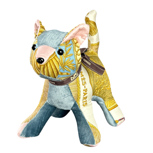 Poste et Cavalerie Vintage Silk Scarf Charming Kitten