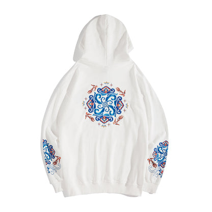 KH9201 Fish Art Embroidery Hoodie