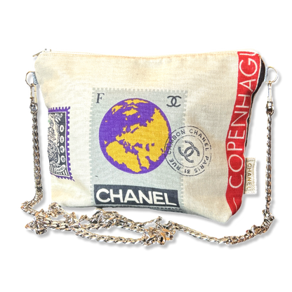 Stamps of the World Vintage Scarf Crossbody Bag