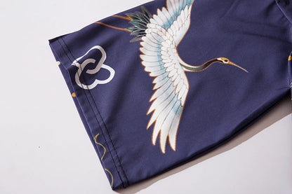 YC6316 Purple Cranes Kimono