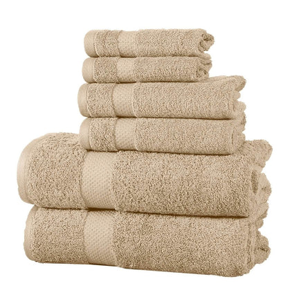 6-Pack: 100% Cotton Towel Set - Assorted Colors