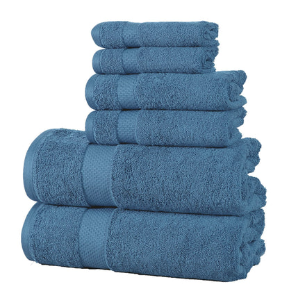 6-Pack: 100% Cotton Towel Set - Assorted Colors
