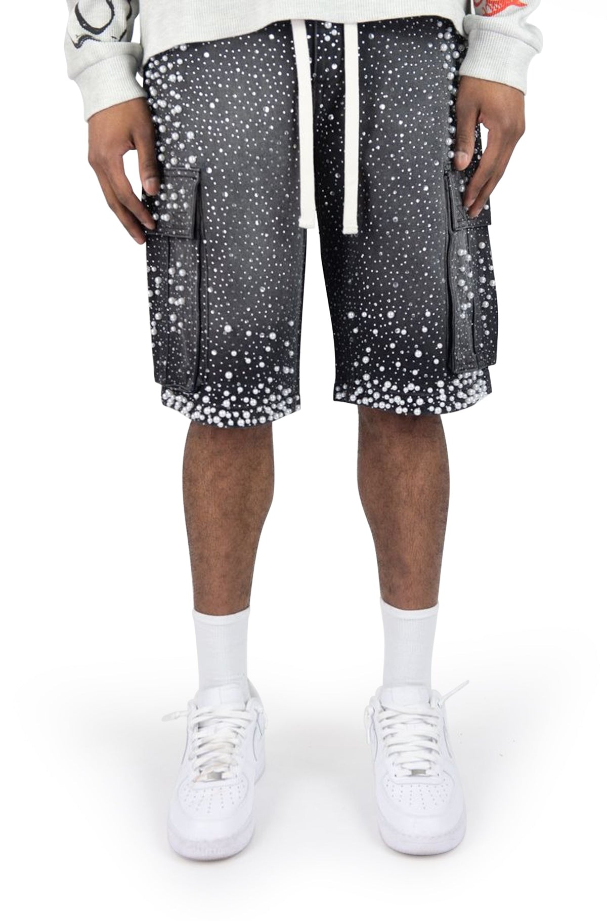 Rebel Denim Frosty Denim Jorts - Black Sand