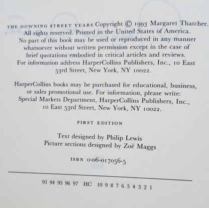 The Downing Street Years by Thatcher, Margaret