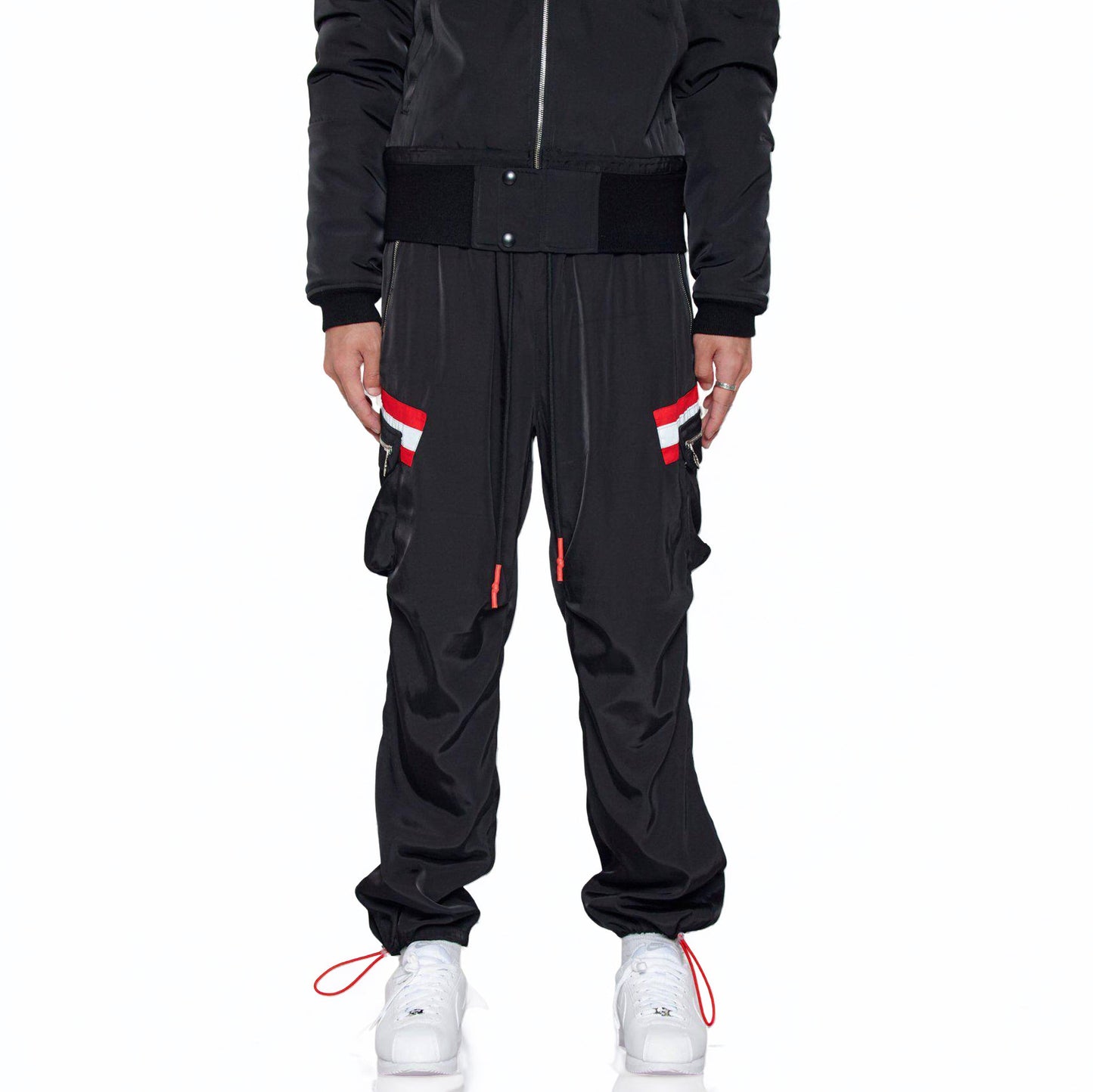 Men's Reflective Tape Utility Cargo Pants Black - Konus