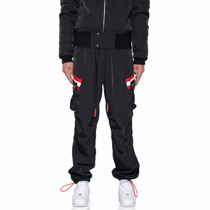 Men's Reflective Tape Utility Cargo Pants Black - Konus