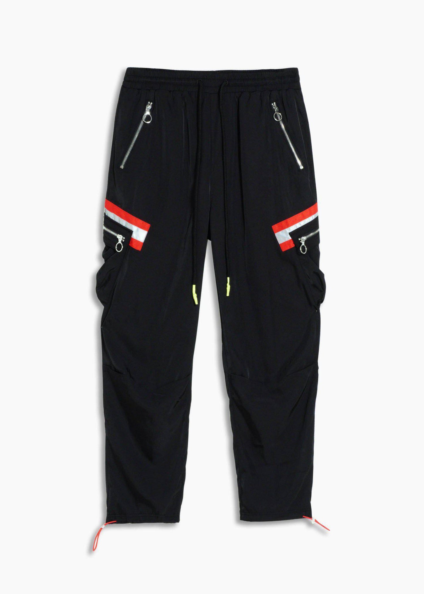 Men's Reflective Tape Utility Cargo Pants Black - Konus