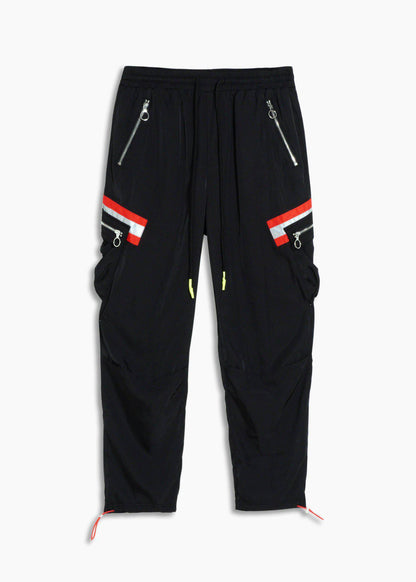 Men's Reflective Tape Utility Cargo Pants Black - Konus