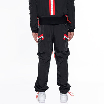Men's Reflective Tape Utility Cargo Pants Black - Konus