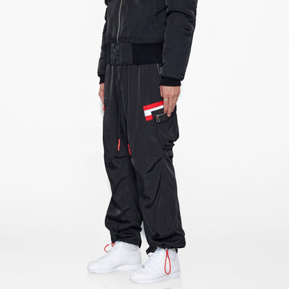 Men's Reflective Tape Utility Cargo Pants Black - Konus