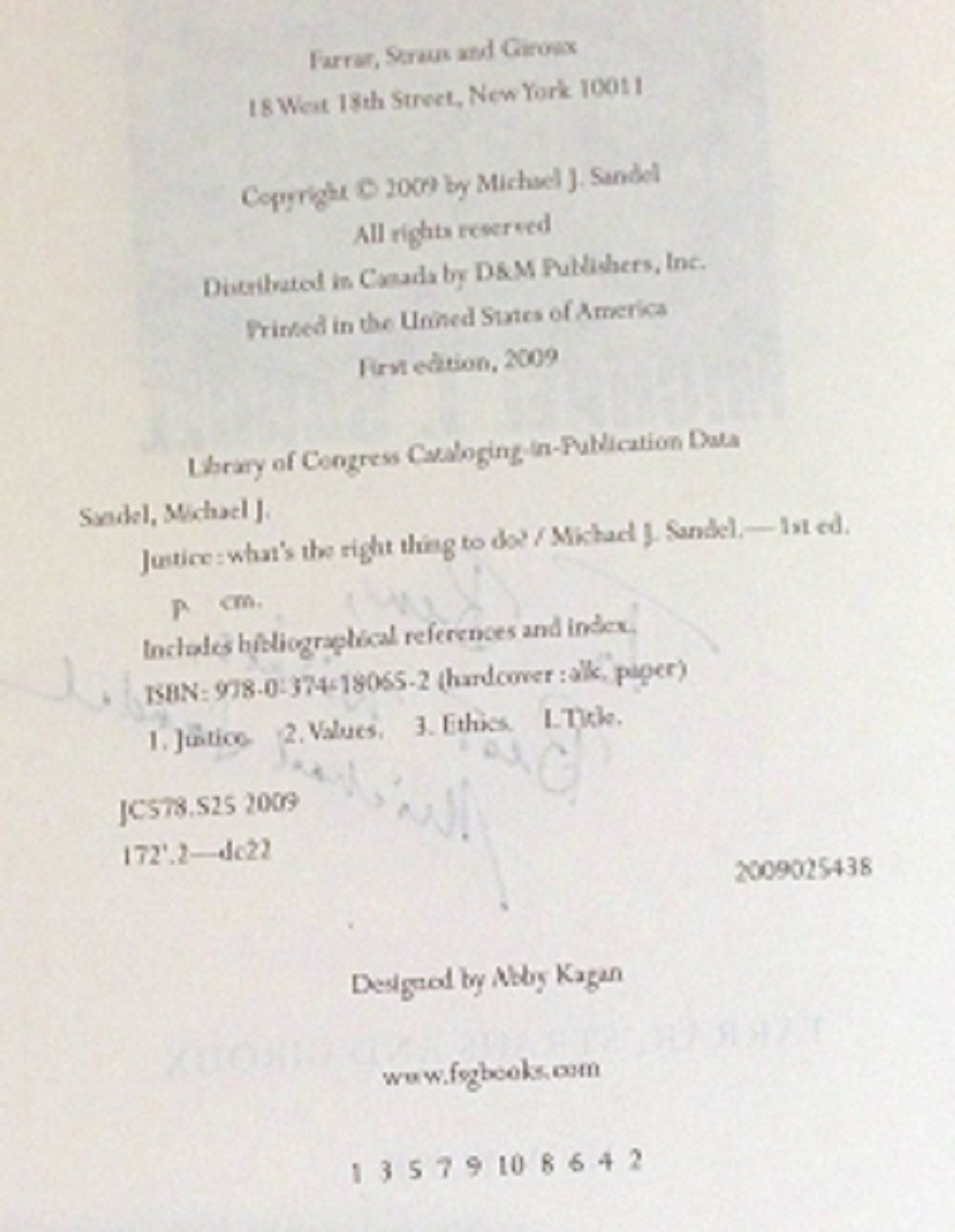 Justice: Whats the Right Thing to Do? by Sandel, Michael J.