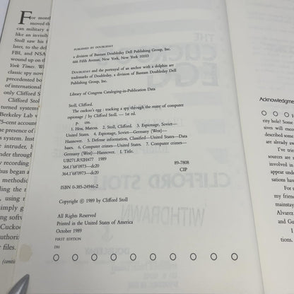 The Cuckoo's Egg: Tracking a Spy Through the Maze of Compute