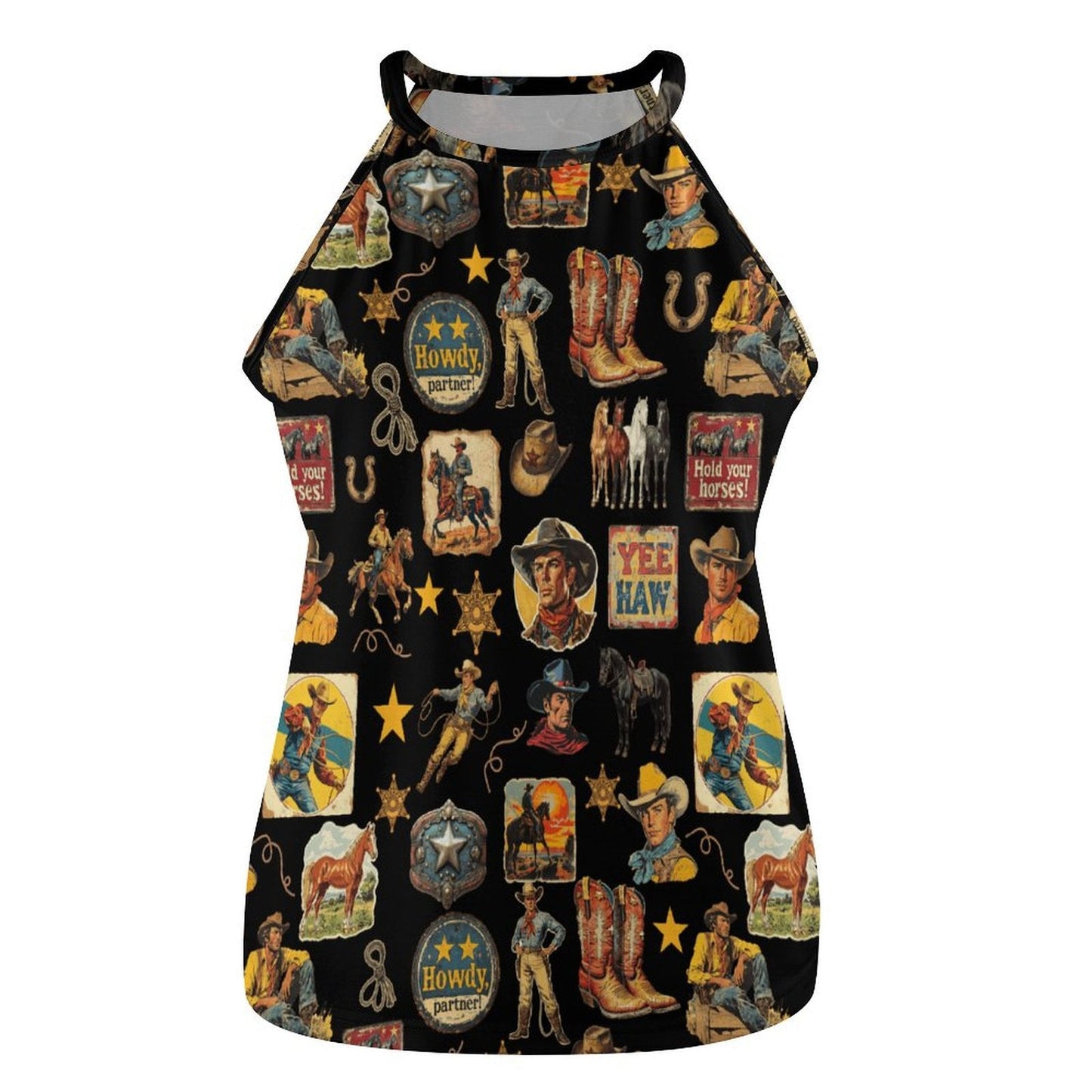 Baha Ranch Vintage Cowboy Collage Tank Top old one