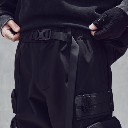 IBP440 Matte Black Paratrooper Joggers