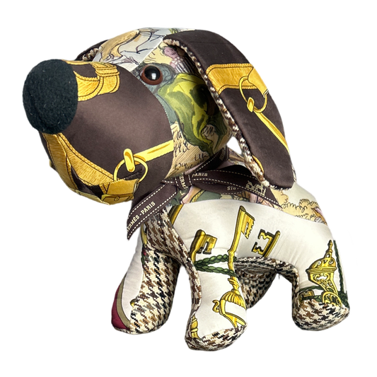 Eperon d'Or Vintage Silk Scarf Loyal Puppy