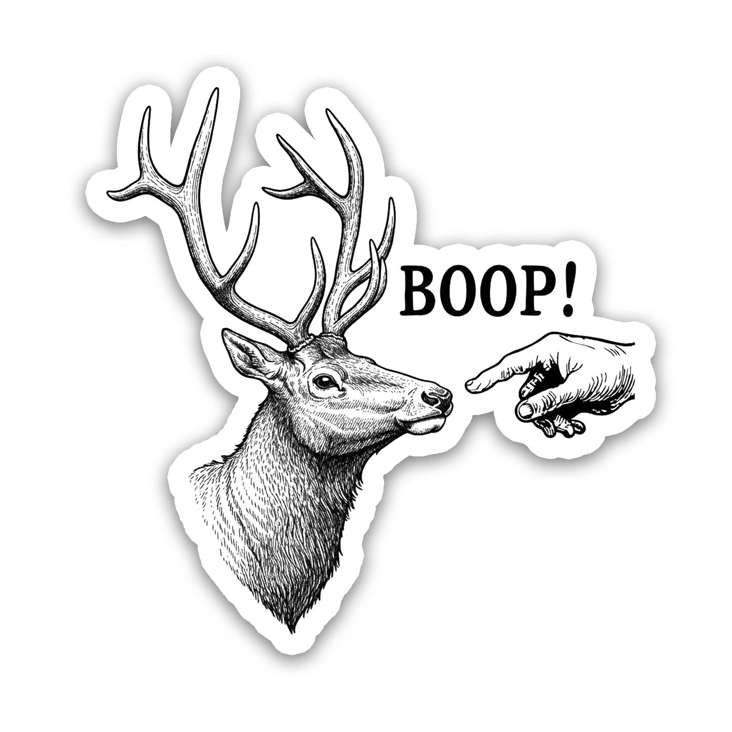 Deer Nose Boop Sticker