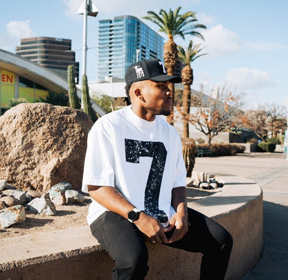 70x7 Drop Shoulder Tee (Super Oversized) - White