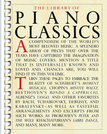The Library of Piano Classics by Music Sales